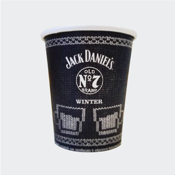 Jack Daniels eco friendly single walled paper cup