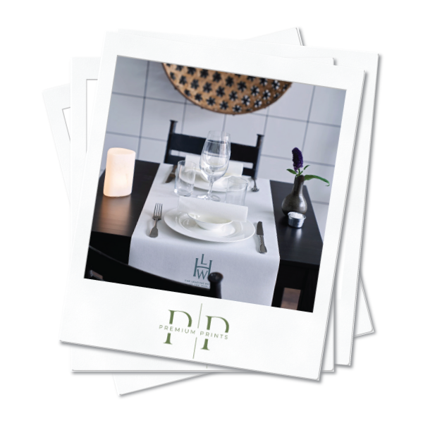 Polaroids of table runners