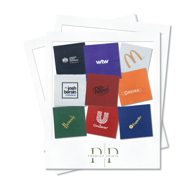 Printed and foiled napkins