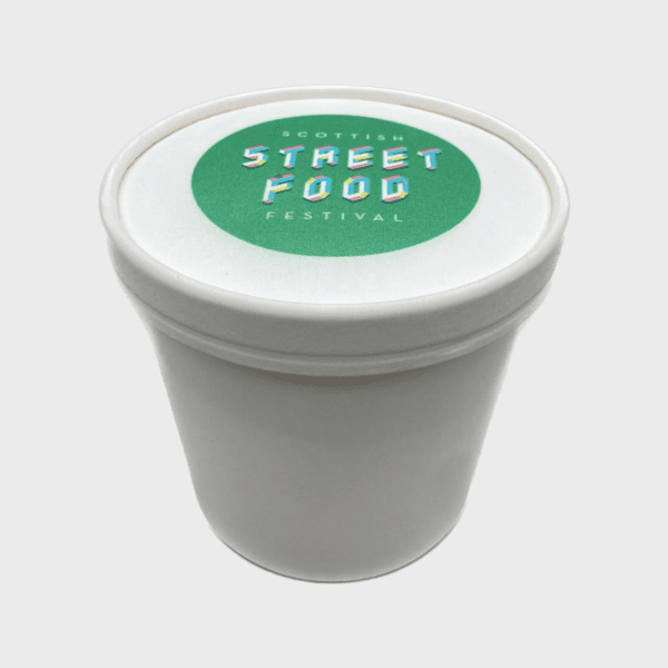 White food container printed CMYK